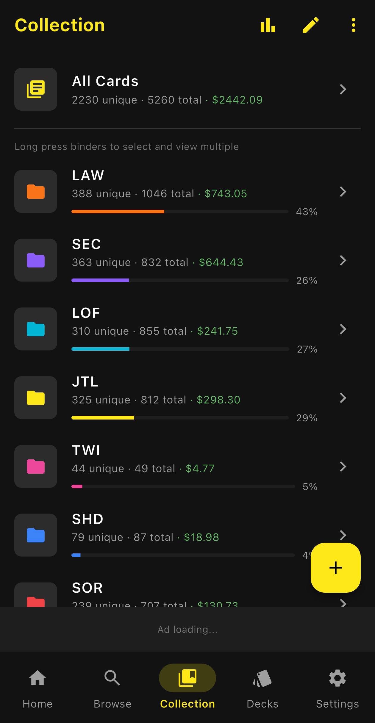 Collection tracker